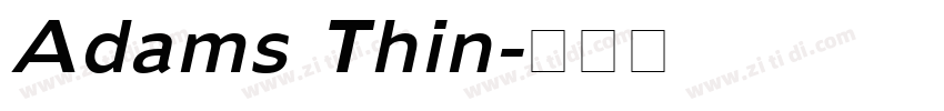 Adams Thin字体转换